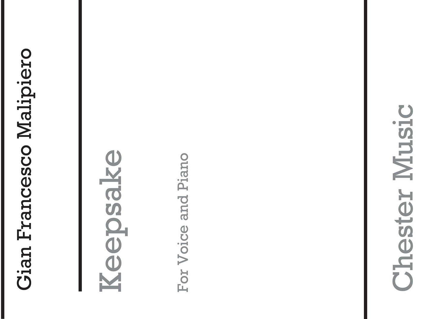 Keepsake de Gian Francesco Malipiero, Livre pour voix et Piano