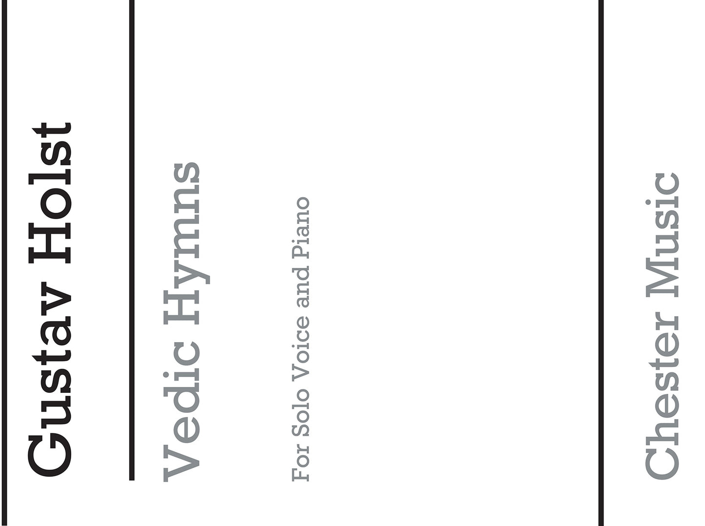 Vedic Hymns Op24 for Voice And Piano de Gustav Holst, Livre pour voix et Piano