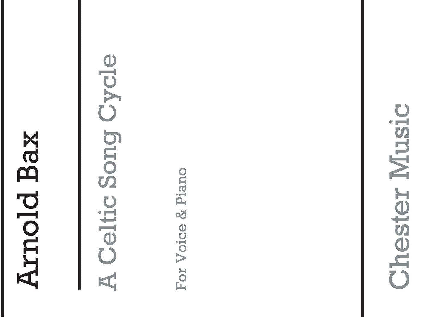 A Celtic Song Cycle de Arnold Bax, Livre pour voix et Piano