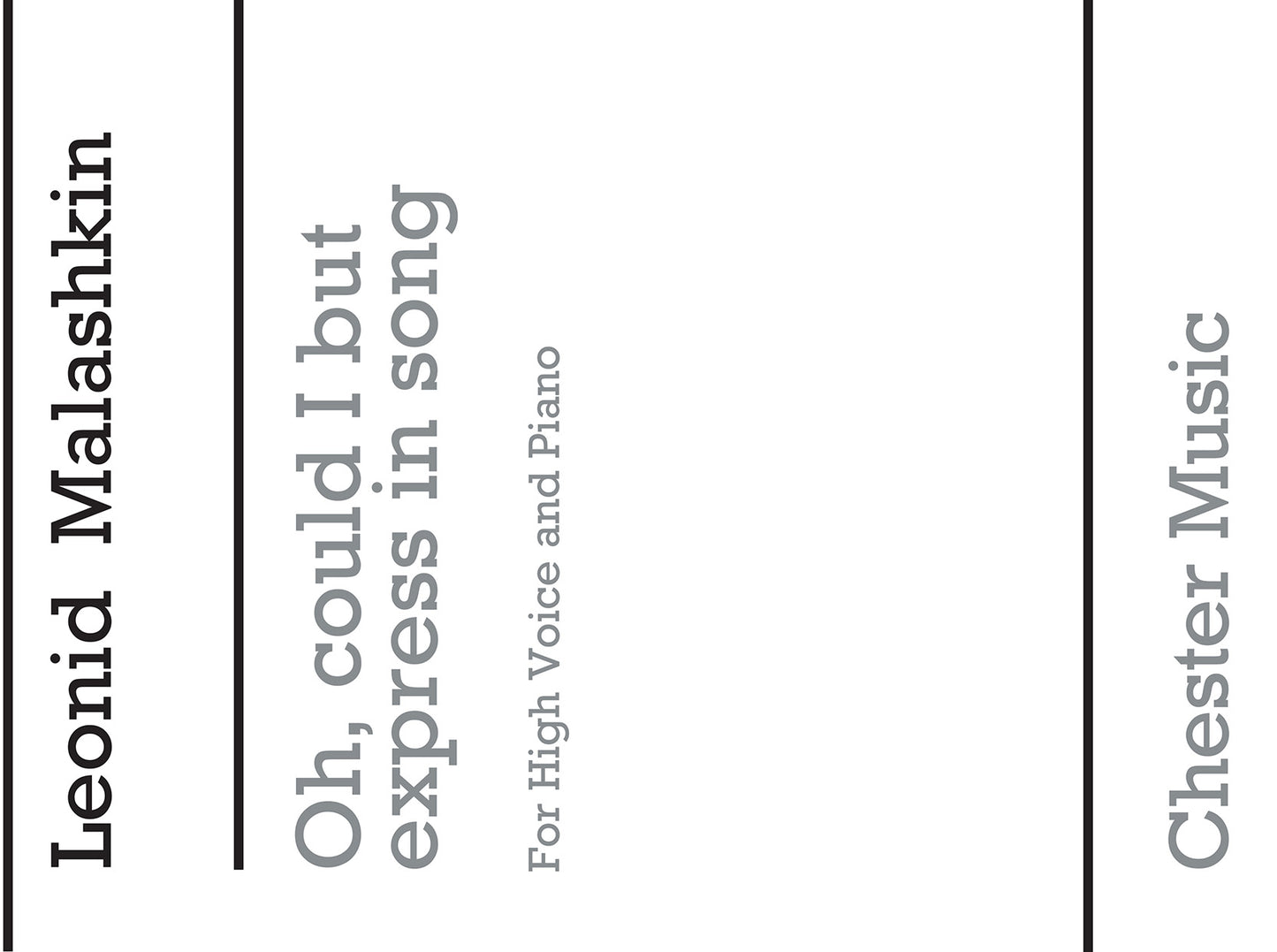 Oh Could I But Express In Song (E Minor) de Leonid Malashkin, Livre pour voix aiguë