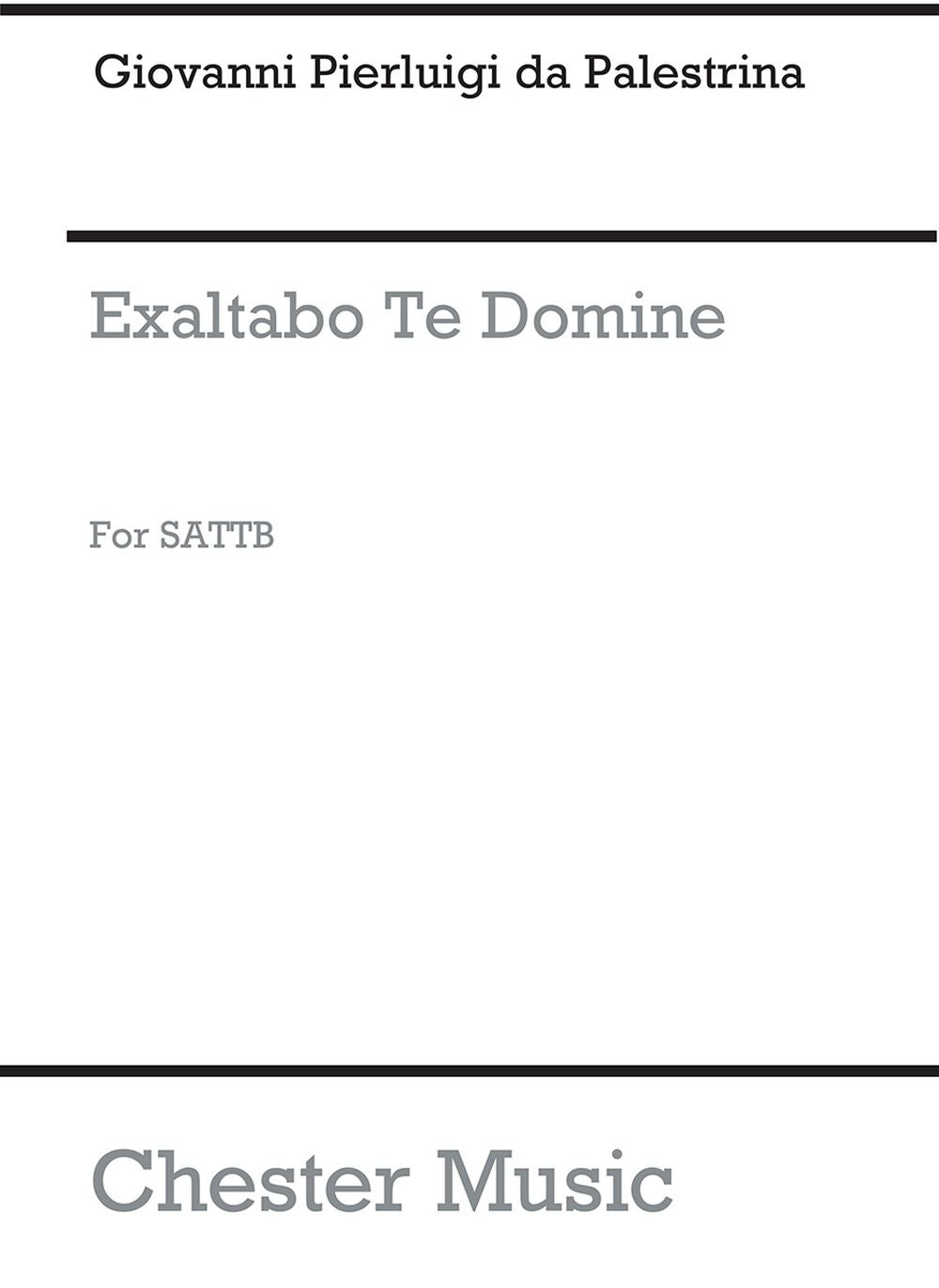 Exaltabo Te Domine de Giovanni Palestrina, Partition chorale pour chœur
