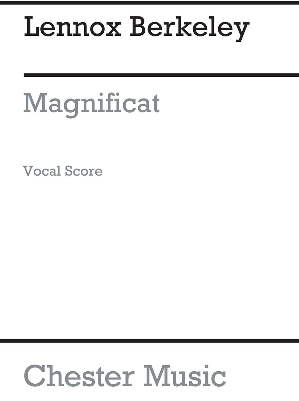 Magnificat Op.71 de Lennox Berkeley, Partie séparée pour sATB et Piano