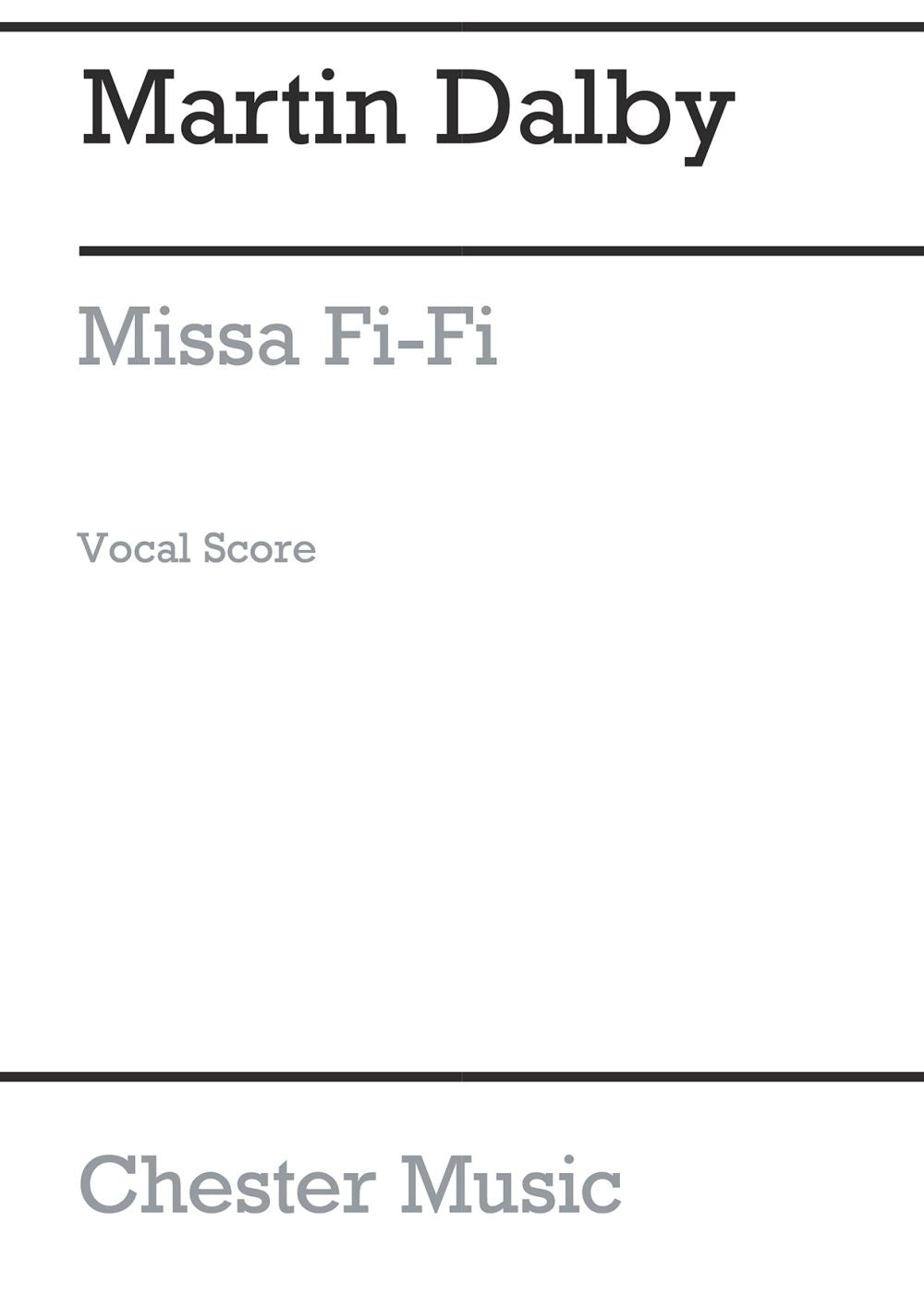 Missa Fi-fi de Martin Dalby, Partie séparée pour soprano et Voix de ténor et SATB et Instruments à vent (cuivres)