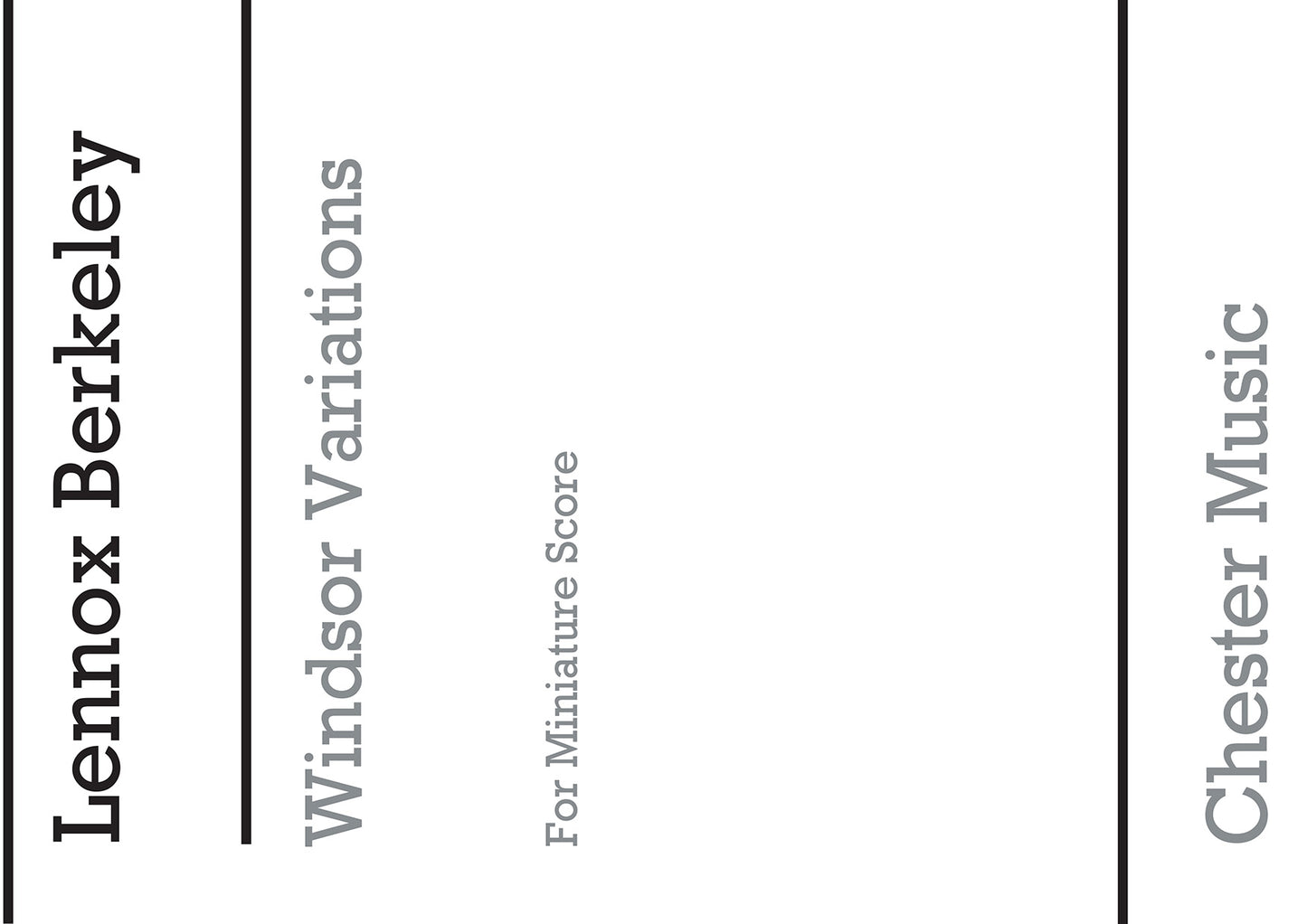 Windsor Variations Op.75 (Miniature Score) de Lennox Berkeley, Partition pour orchestre et Ensemble de chambre