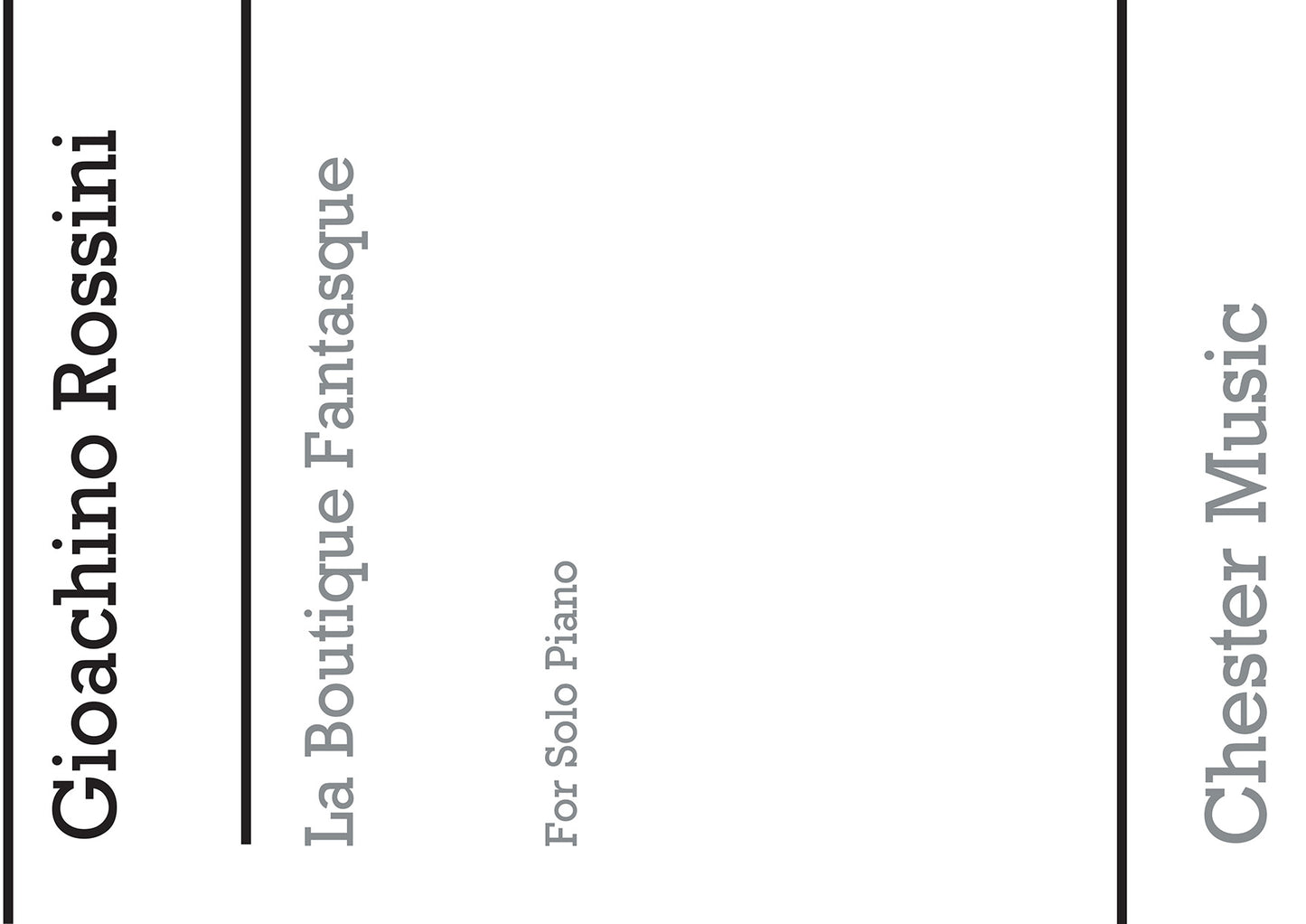 La Boutique Fantasque de Gioachino Rossini, Livre pour piano