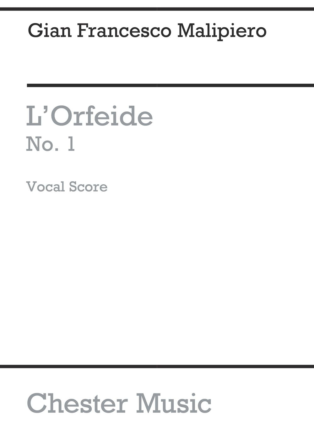 L'Orfeide (Movement 1) de Gian Francesco Malipiero, Livre pour sATB et Piano