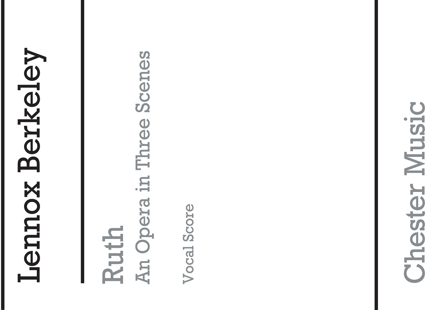Ruth Op.50 de Lennox Berkeley, Partie séparée pour soli et SATB et Ensemble de chambre