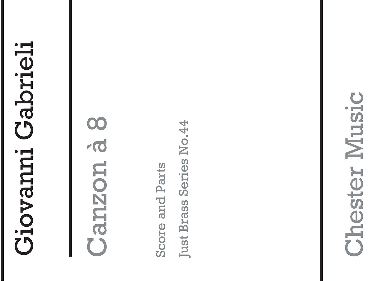 Canzon de Giovanni Gabrieli, Partition + parties pour octuor de cuivres