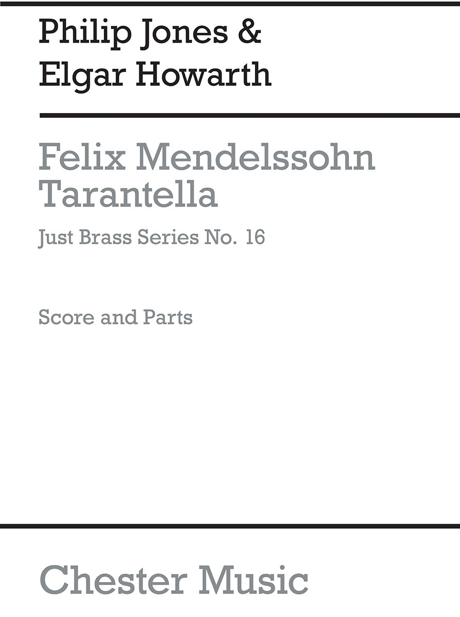 Tarantella de Felix Mendelssohn Bartholdy, Partition + parties pour quintette de cuivres