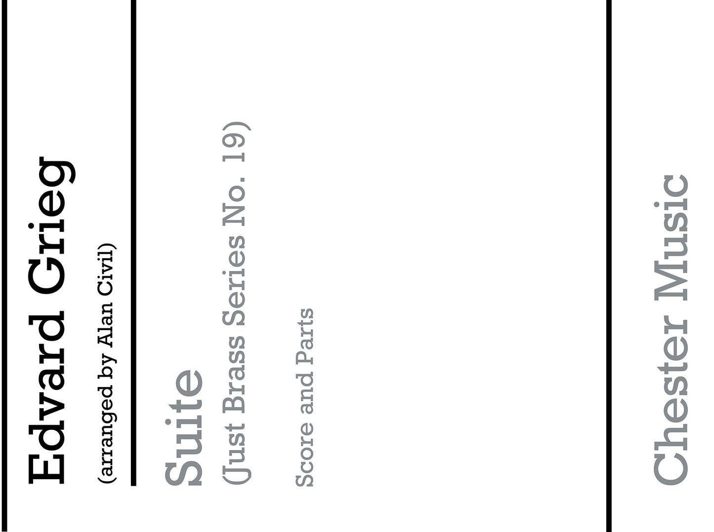 Brass Suite de Edvard Grieg, Partition + parties pour quintette de cuivres