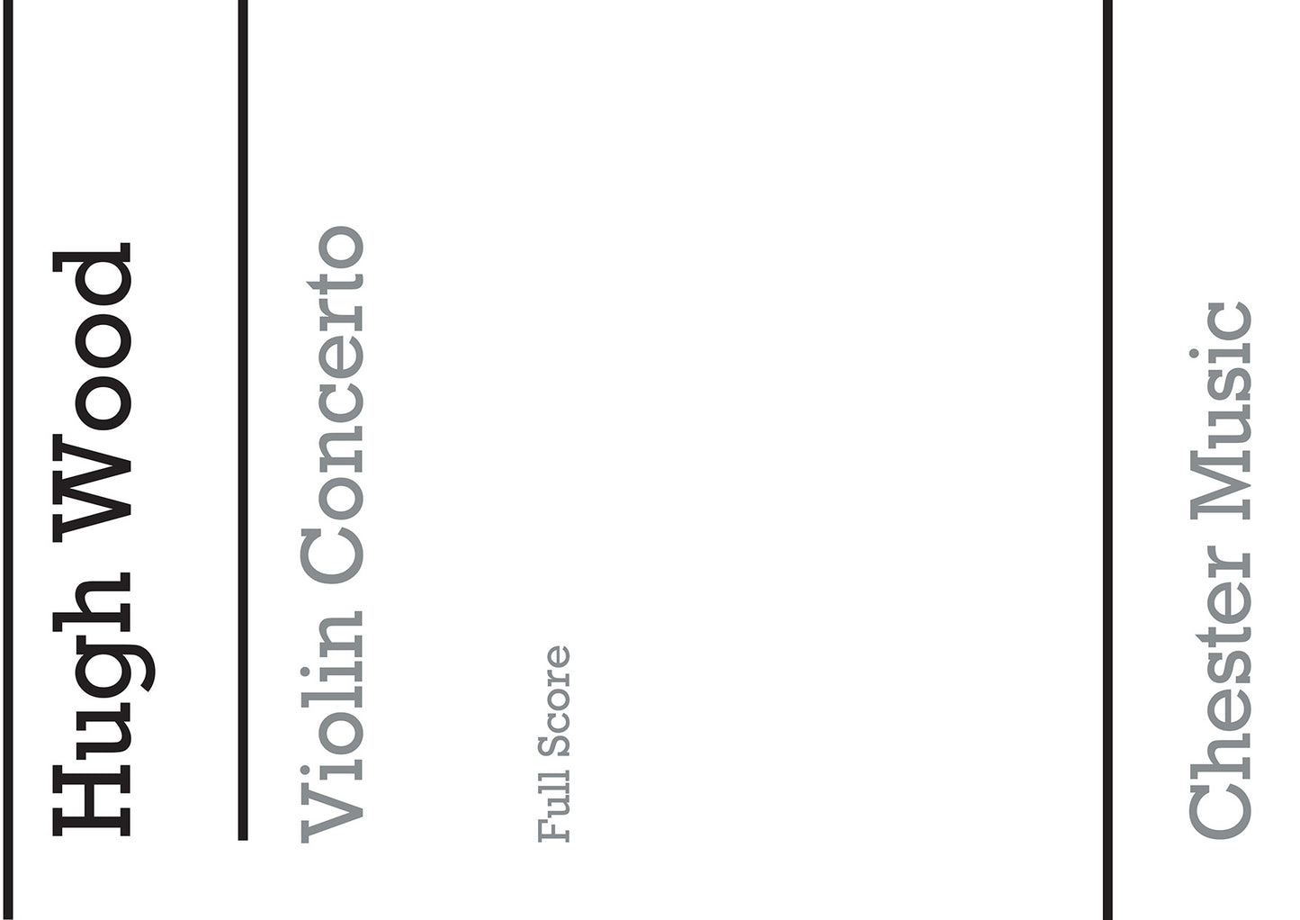 Concerto For Violin And Orchestra Op. 17 de Hugh Wood, Livre pour orchestre et Violon solo