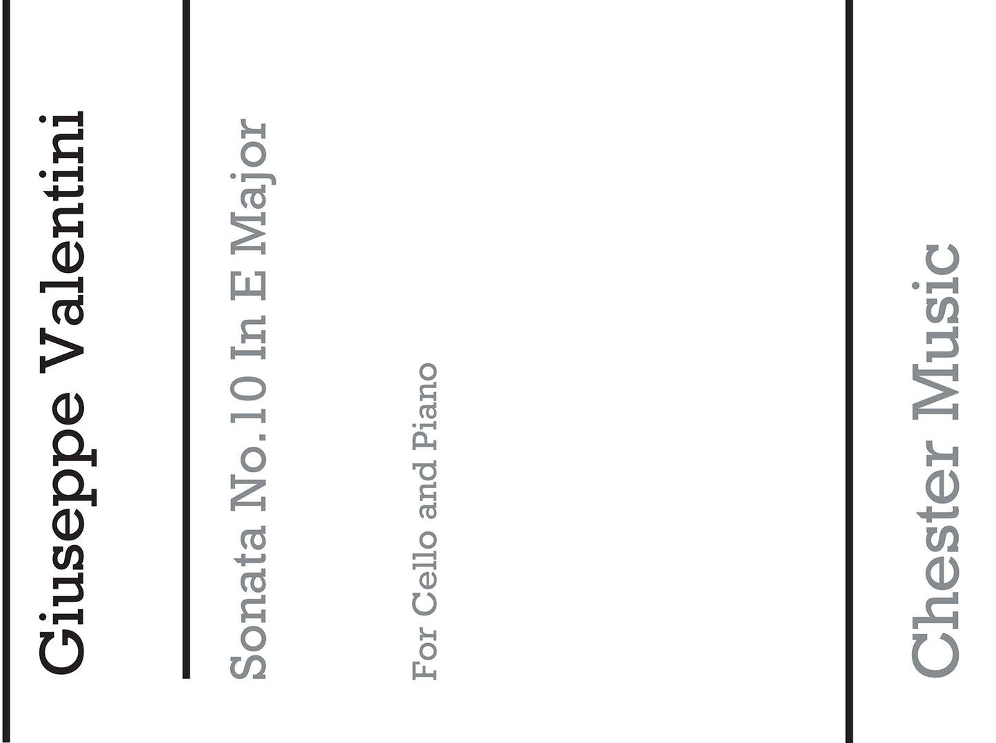 Sonata No.10 In E Major de Giuseppe Valentini, Livre pour violoncelle et Piano