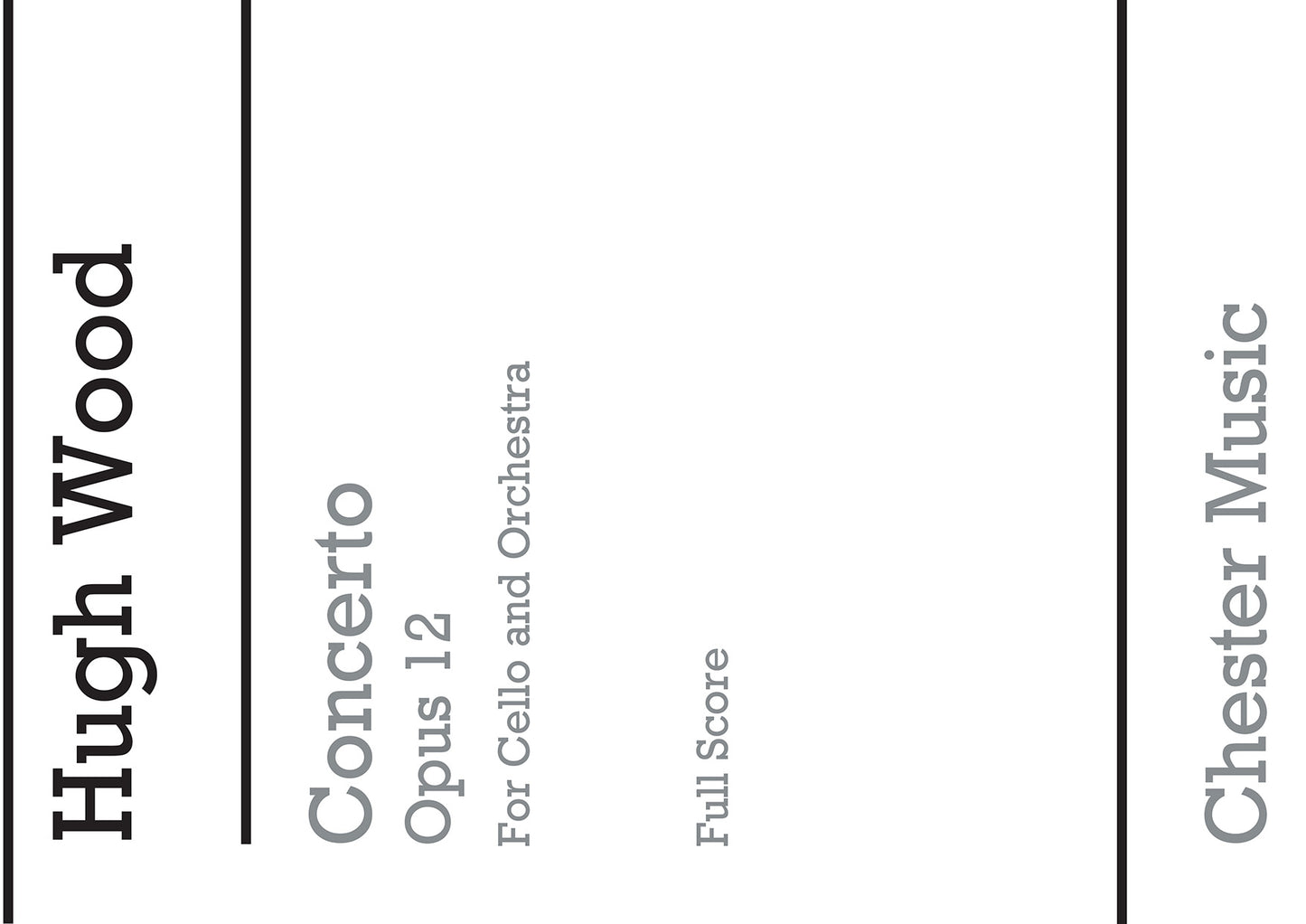 Cello Concerto Op.12 (Full Score) de Hugh Wood, Partition pour orchestra and Cello Solo