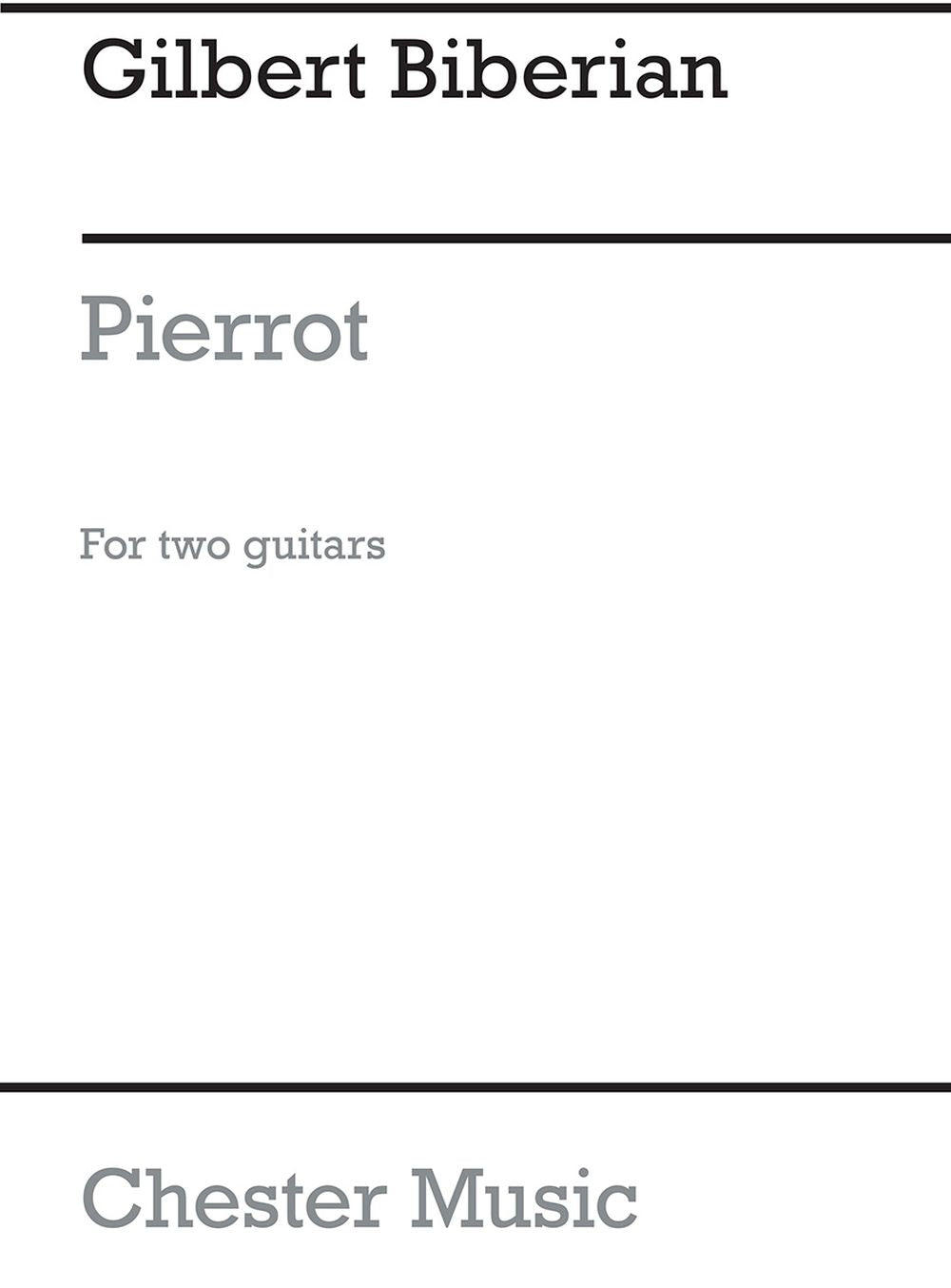 Pierrot Suite No.1 for two Two Guitars, Livre pour guitare