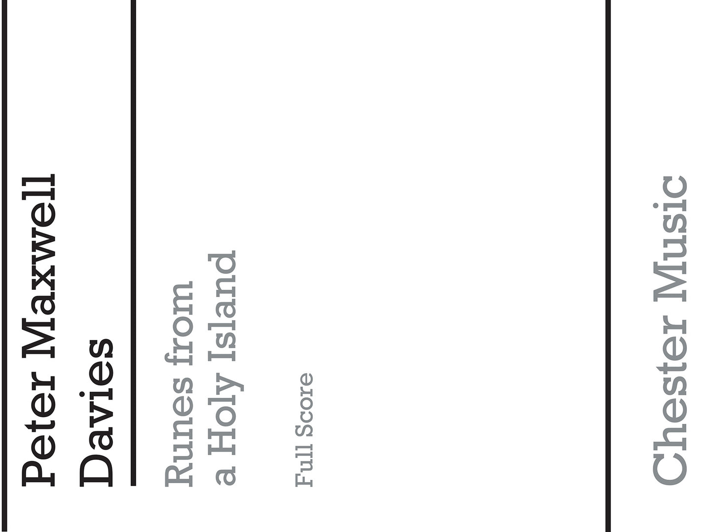 Runes From A Holy Island de Peter Maxwell Davies, Livre pour orchestre et Ensemble de chambre