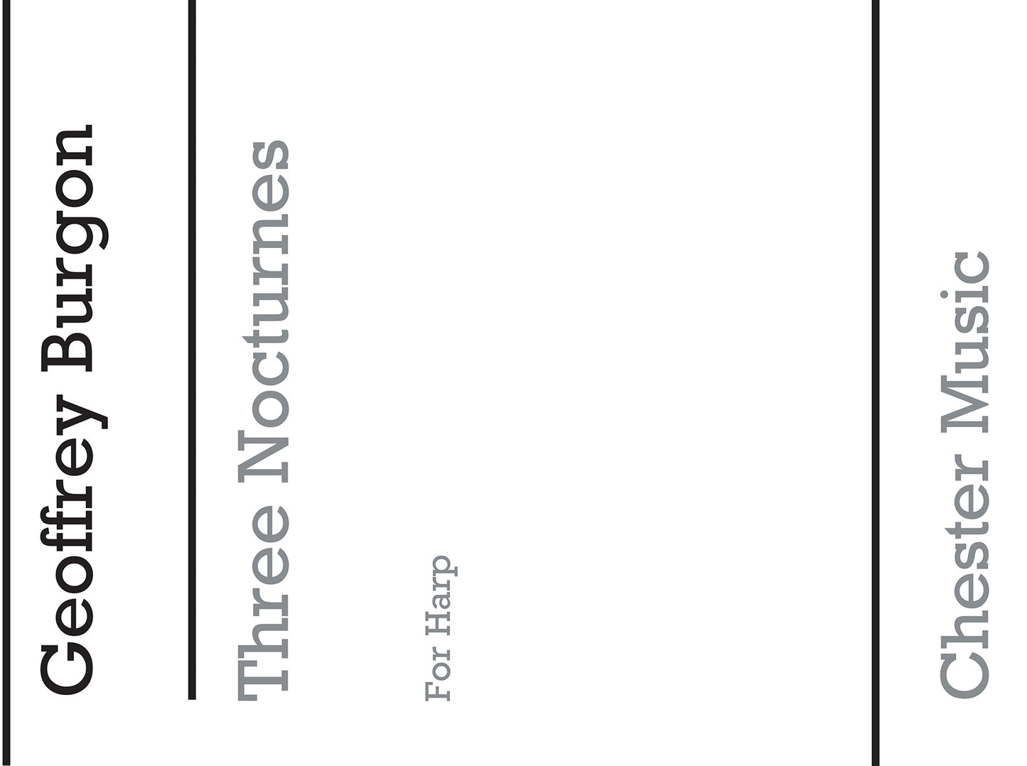 Three Nocturnes For Harp de Geoffrey Burgon, Livre pour harpe