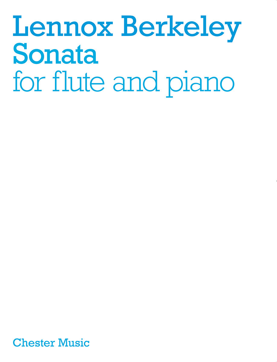 Sonata Opus 97 de Lennox Berkeley, Livre pour flûte et Piano