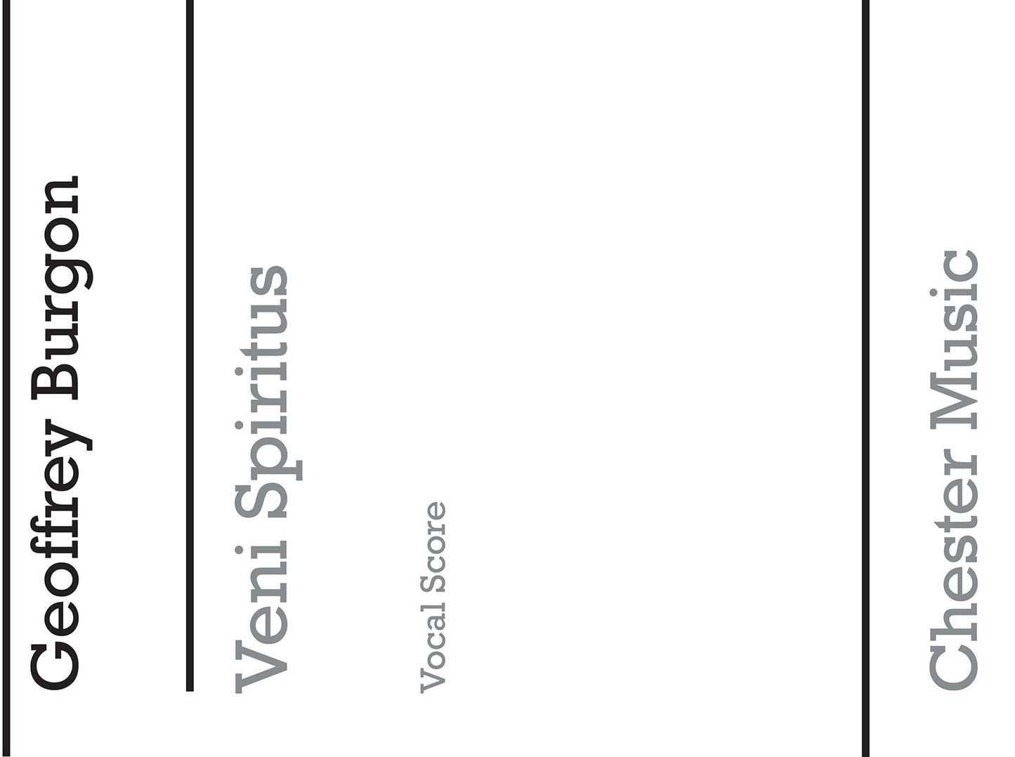 Veni Spiritus de Geoffrey Burgon, Livre pour sATB et Piano