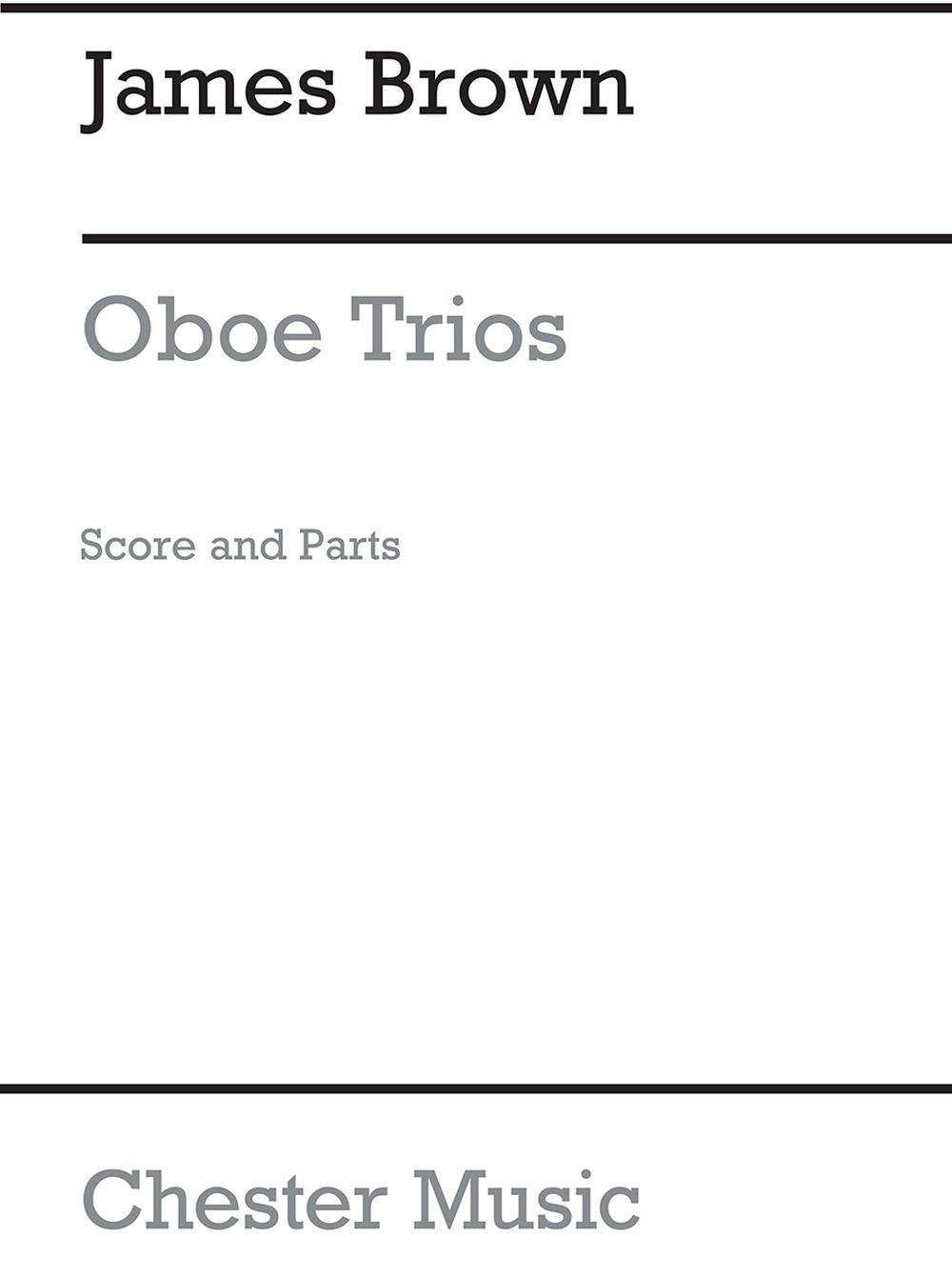 Oboe Trios de James Brown, Partition + parties pour ensemble à vent et Hautbois