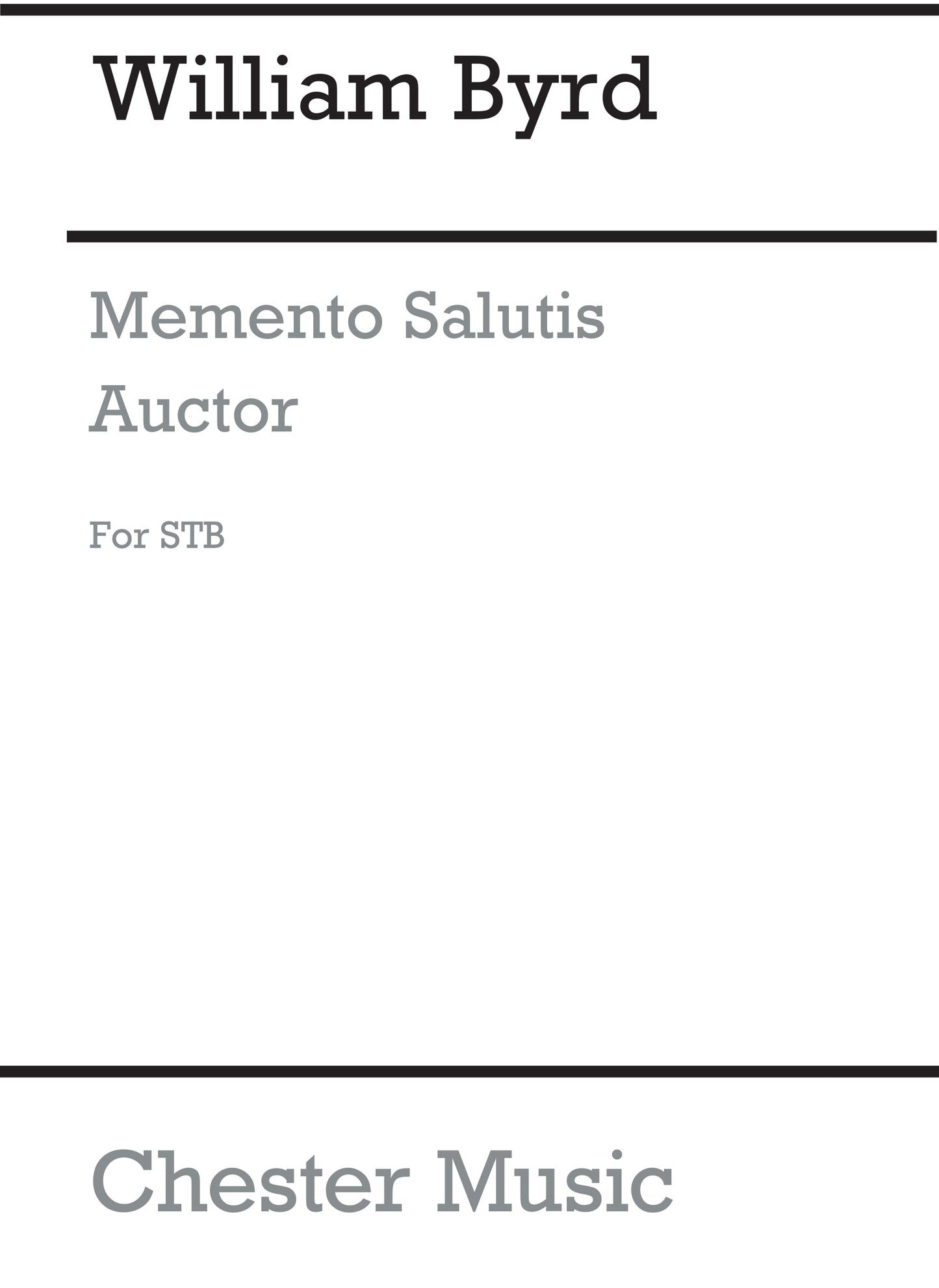 Memento Salutis Auctor de William Byrd, Partition chorale pour 3-Part Mixed Choir