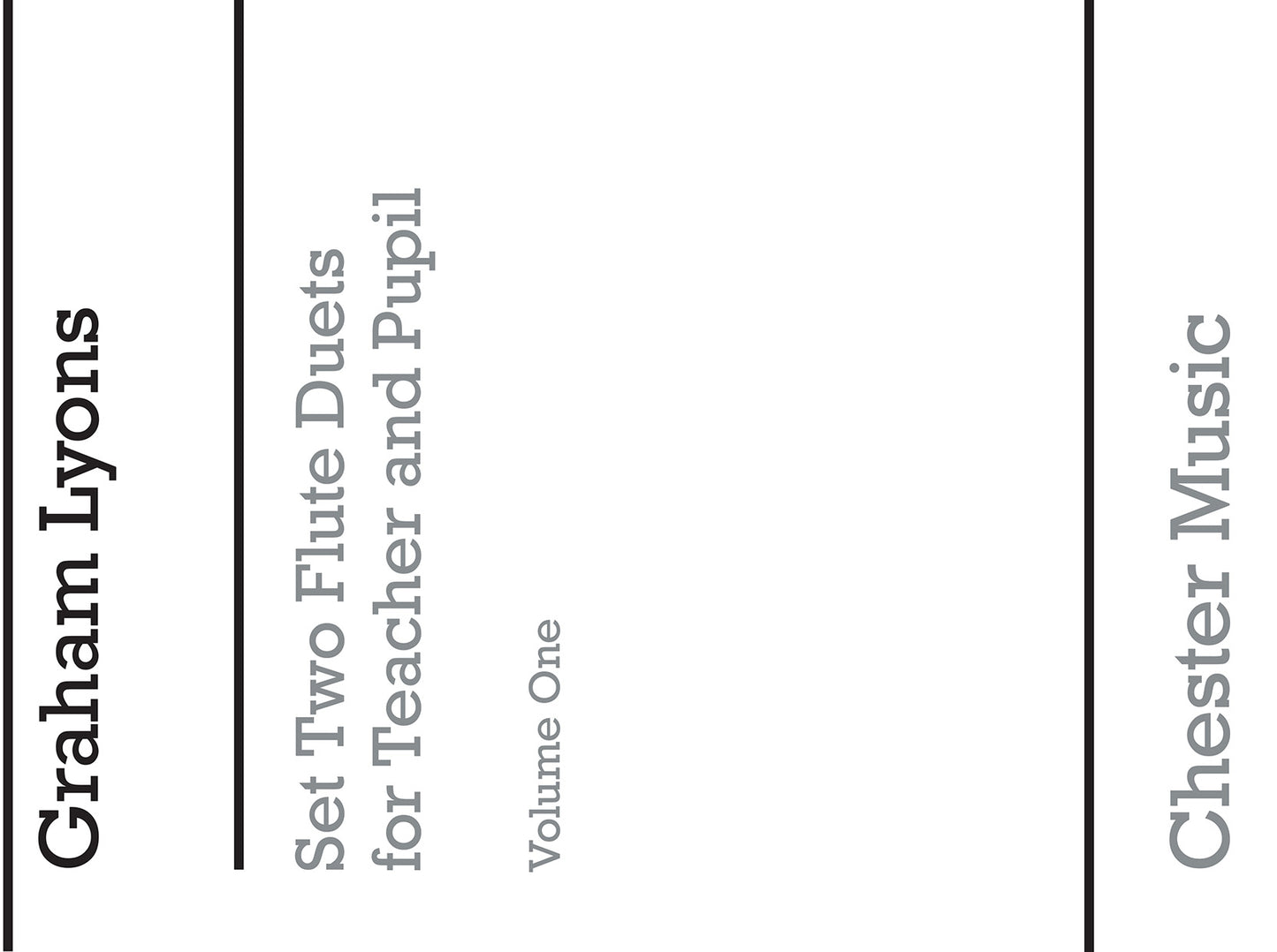 Set Two Flute Duets For Teacher And Pupil Volume 1 de Graham Lyons, Livre pour duo de flûtes