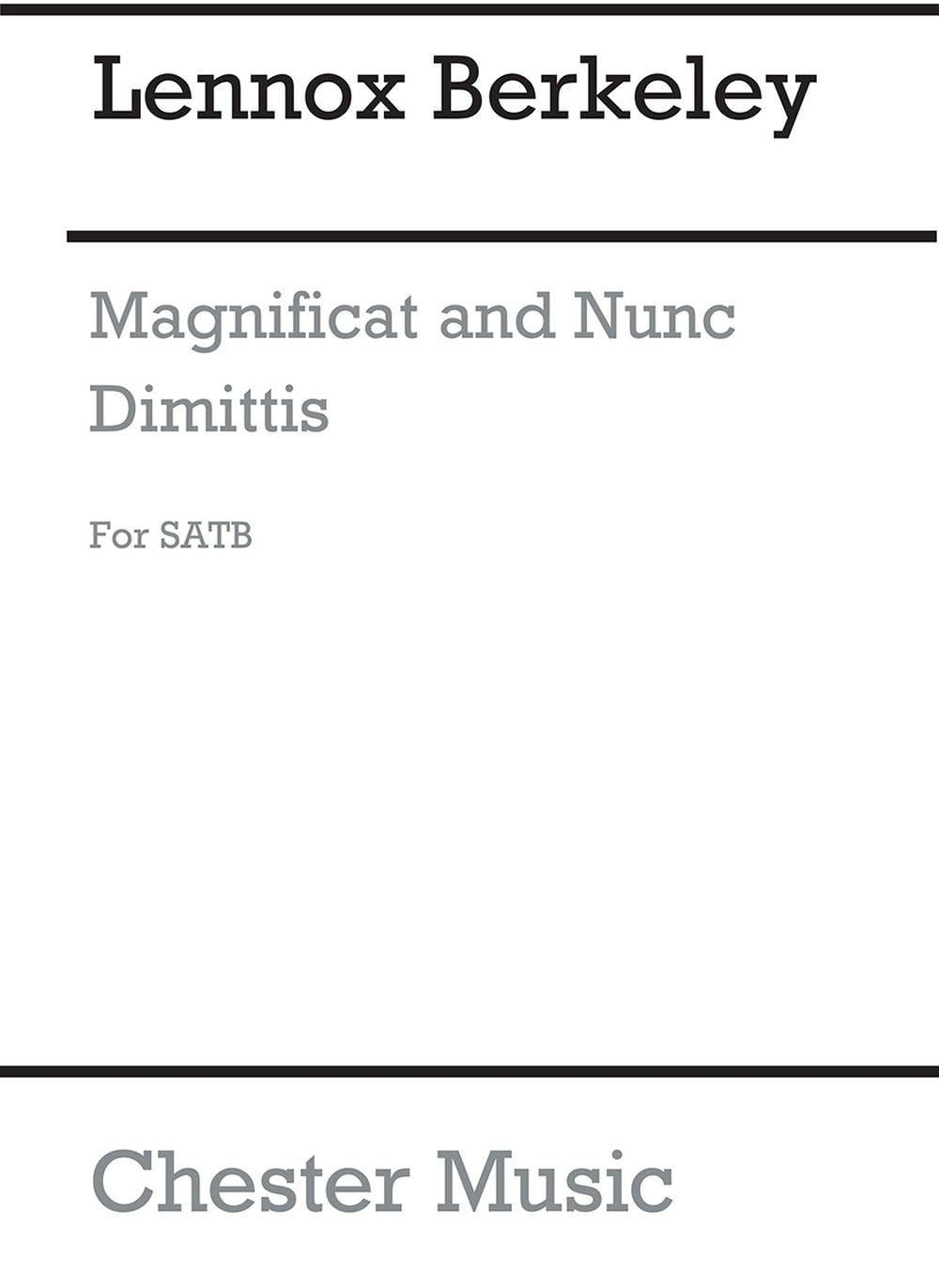 Magnificat And Nunc Dimittis Op.99 de Lennox Berkeley, Partition chorale pour sATB et Orgue