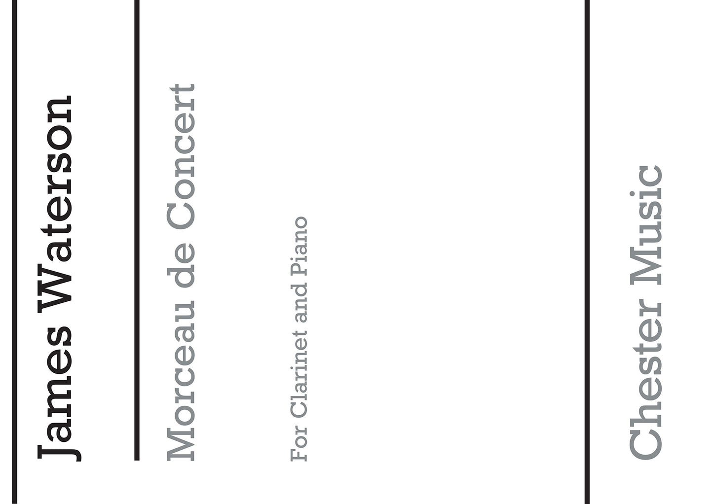 Morceau De Concert For Clarinet And Piano de James Waterson, Livre pour clarinette et Piano