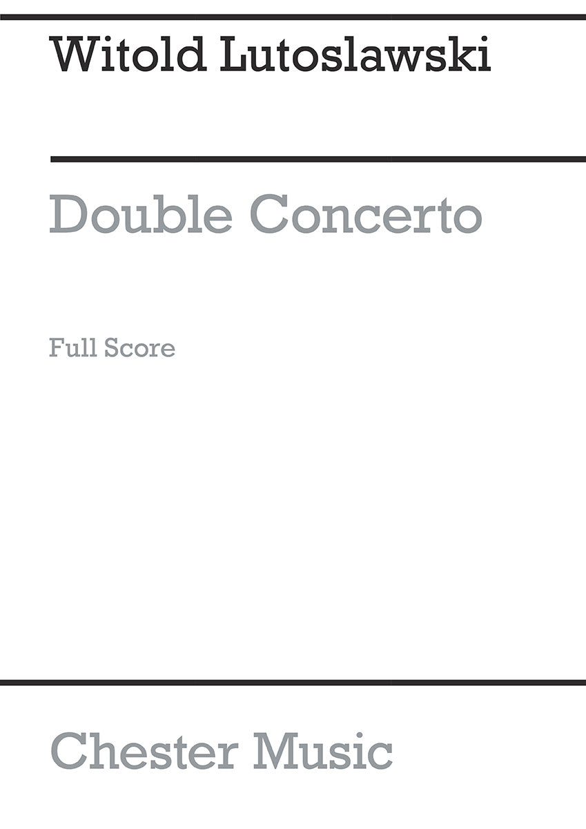 Double Concerto de Witold Lutoslawski, Partition pour harpe et Hautbois et Percussion et Orchestre à cordes