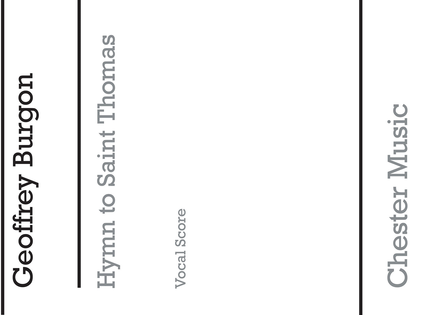 Hymn To St Thomas Of Hereford de Geoffrey Burgon, Partition chorale pour sATB et Orchestre