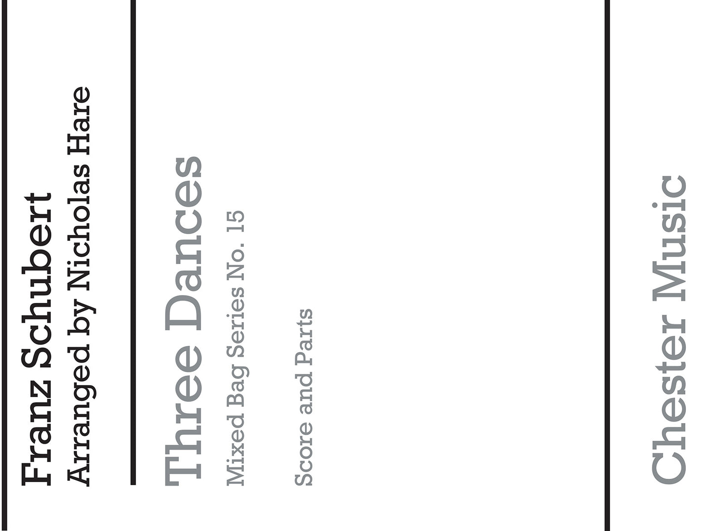 Three Dances de Franz Schubert, Partition + parties pour ensemble à vent