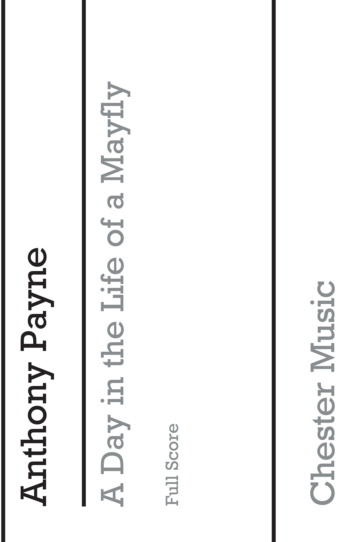 A Day In The Life Of A Mayfly de Anthony Payne, Partition pour ensemble de chambre