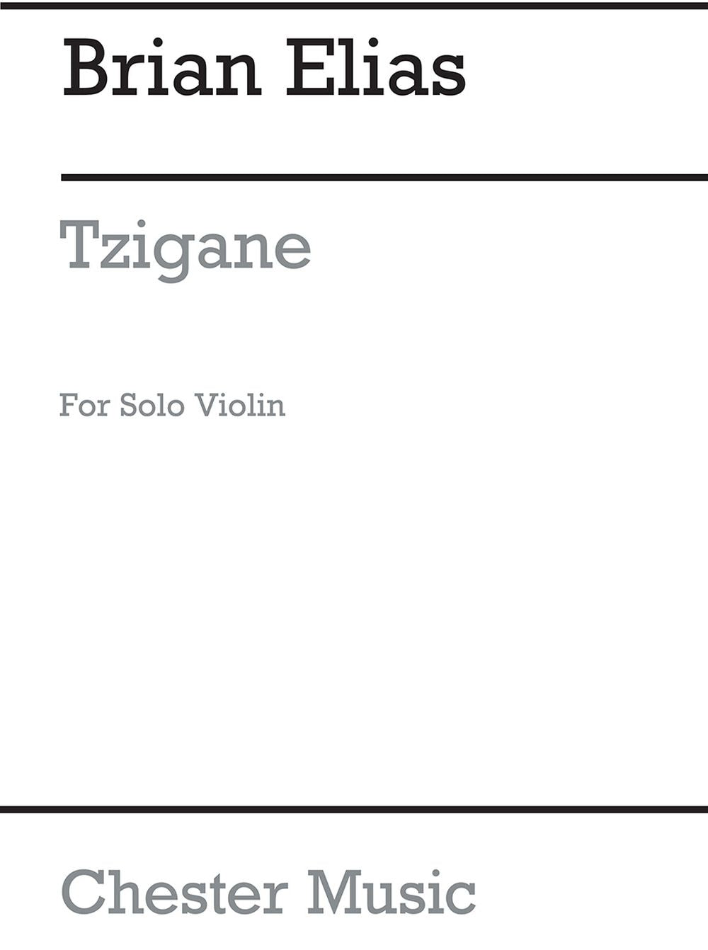 Tzigane de Brian Elias, Livre pour violon