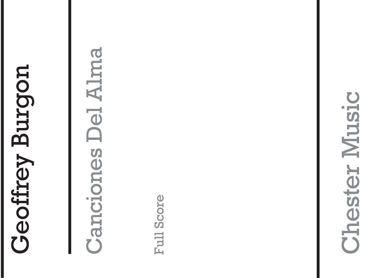 Canciones Del Alma (Full Score) de Geoffrey Burgon, Partition pour ensemble à cordes et Clarinette