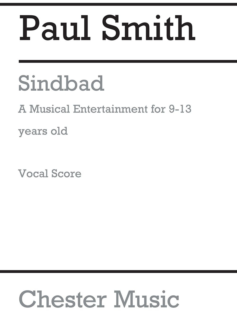 Sindbad Vocal Score de Paul Smith, Partition