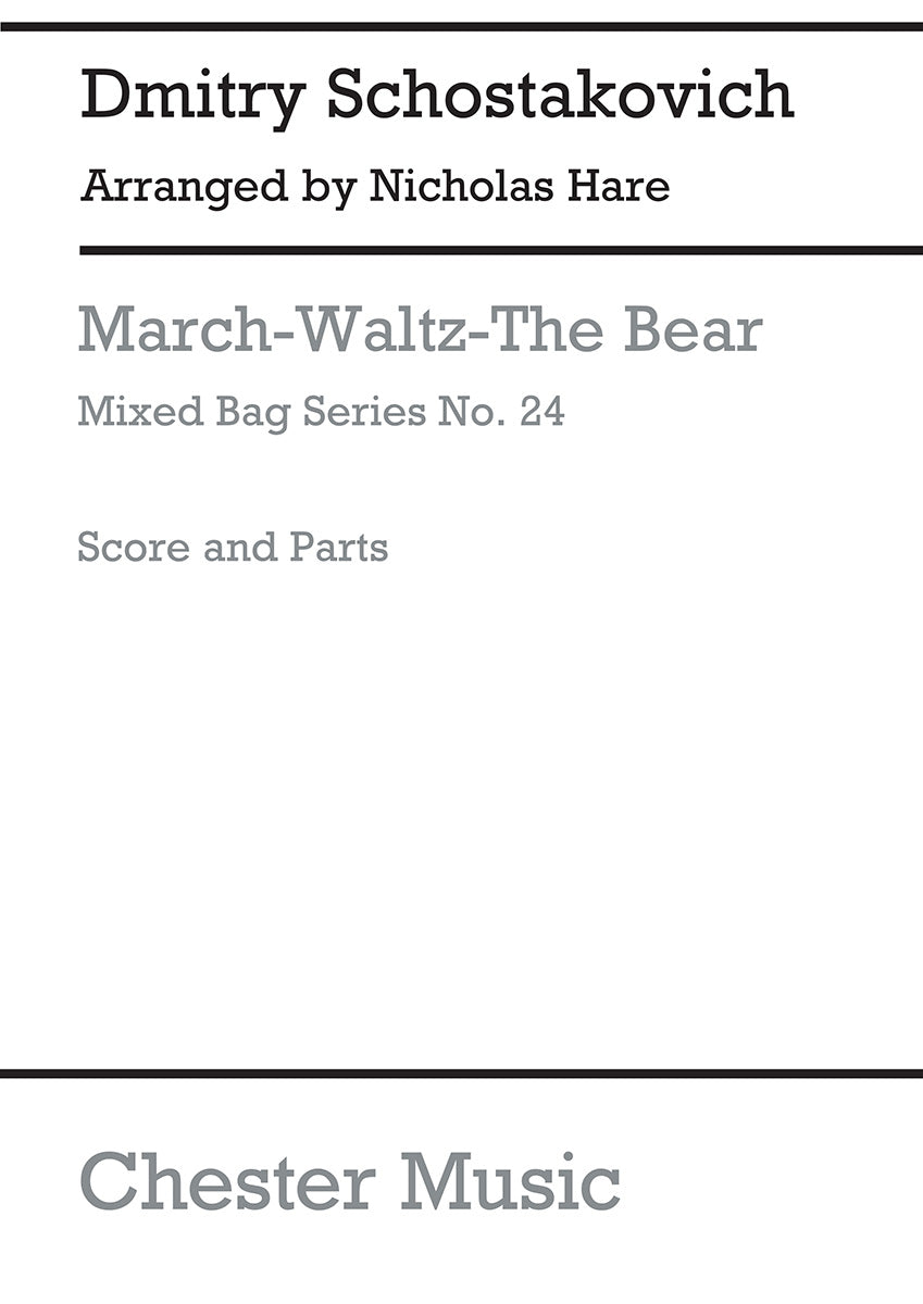 March - Waltz - The Bear de Dimitri Shostakovich, Partition + parties pour ensemble à vent