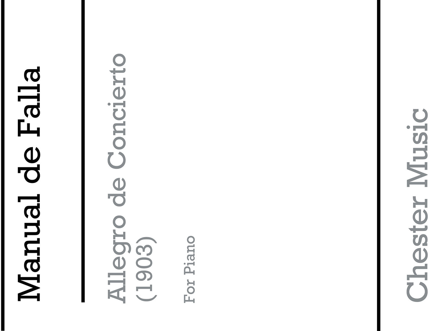 Allegro De Concierto Piano Solo de Manuel de Falla, Livre pour piano