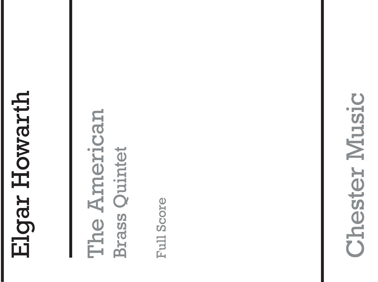 The American de Elgar Howarth, Partition + parties pour quintette de cuivres