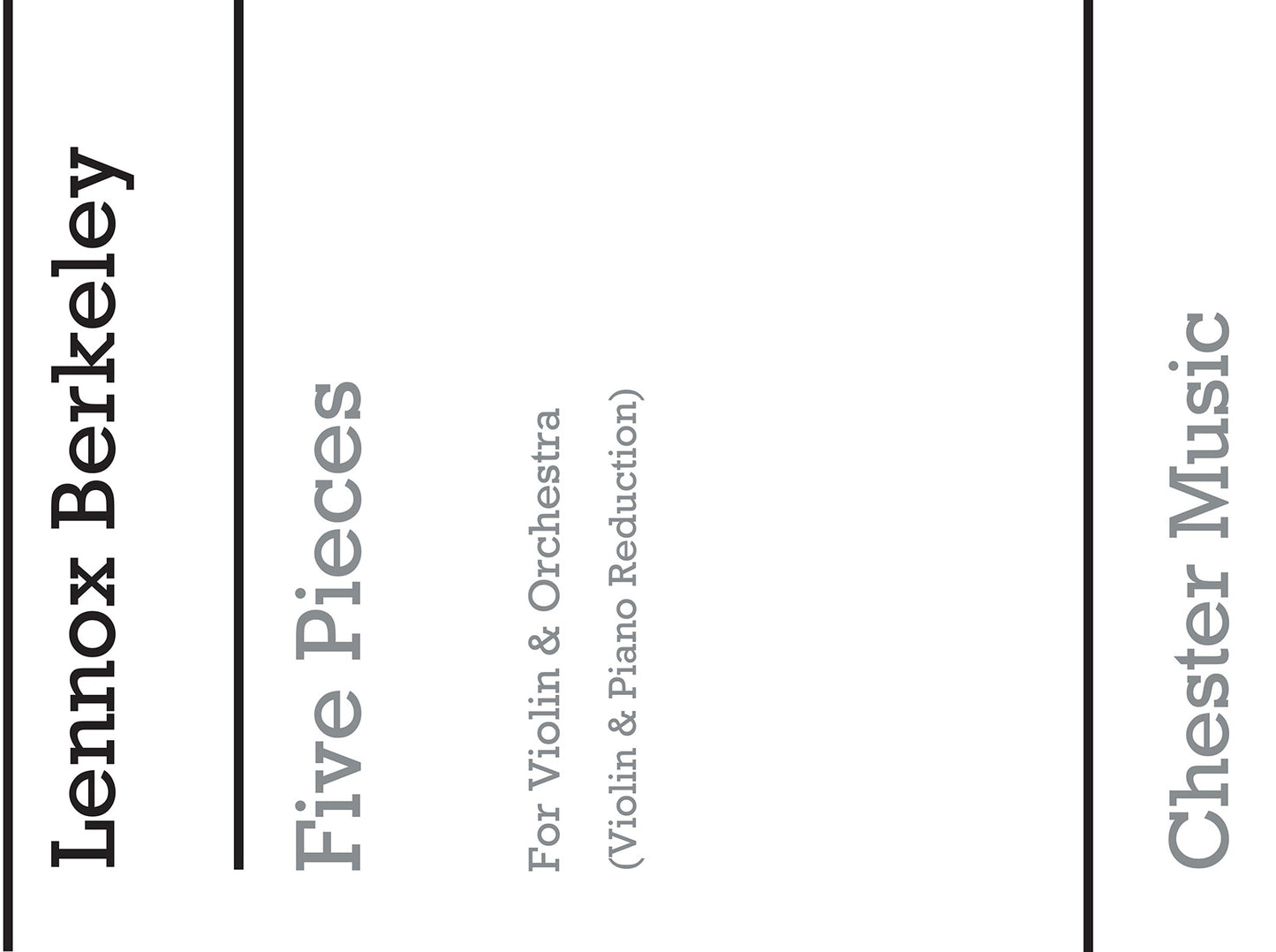 Five Pieces Op.56 de Lennox Berkeley, Livre pour violon et Piano