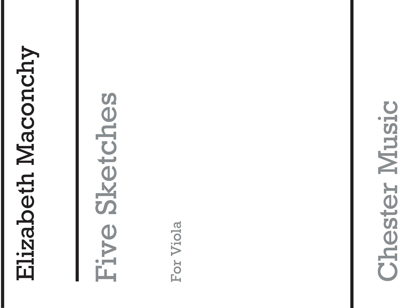 5 Sketches For Viola Solo de Elizabeth Maconchy, Livre pour alto et Piano
