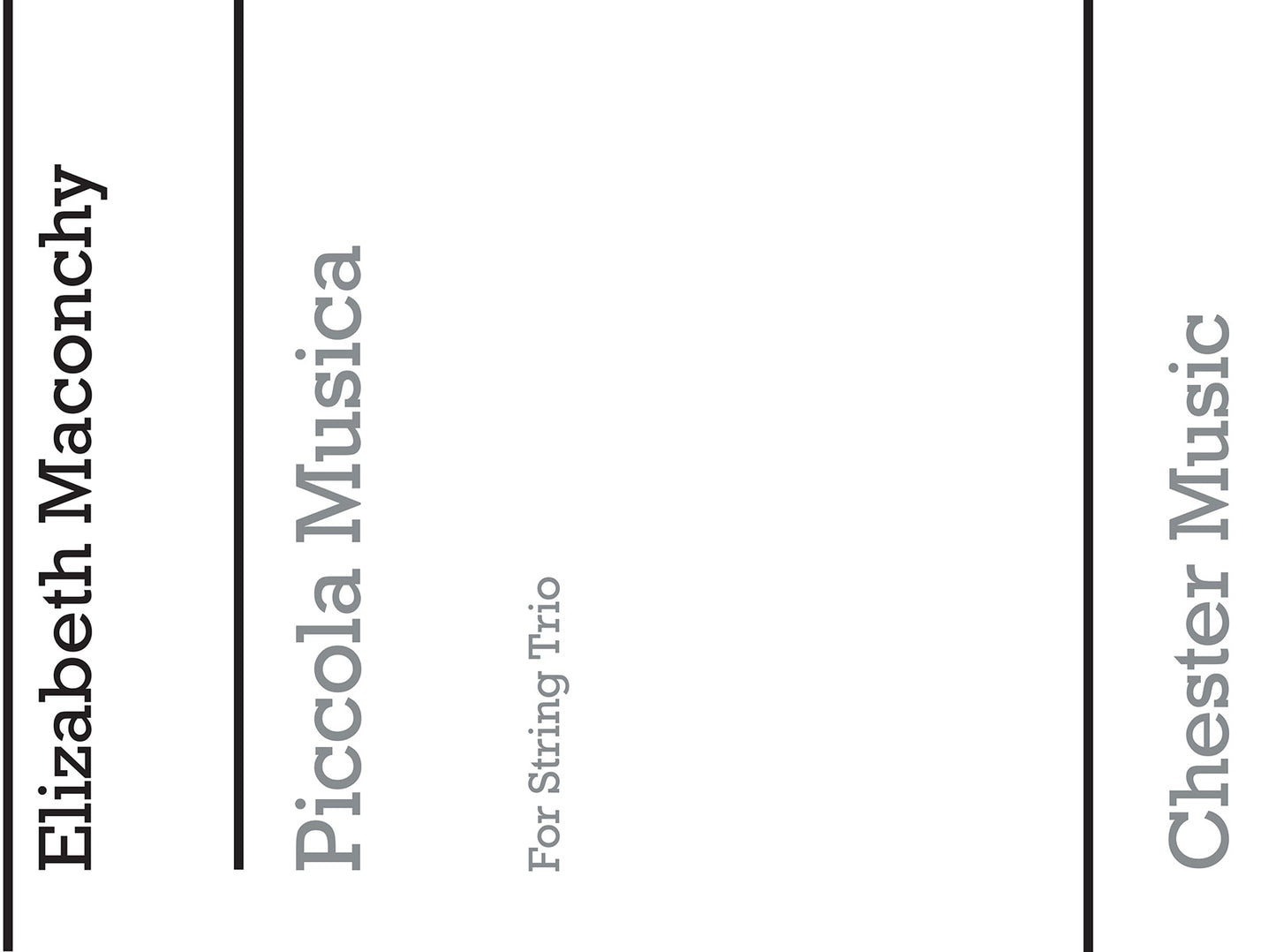 Piccola Musica de Elizabeth Maconchy, Partition pour trio à cordes et Orchestre