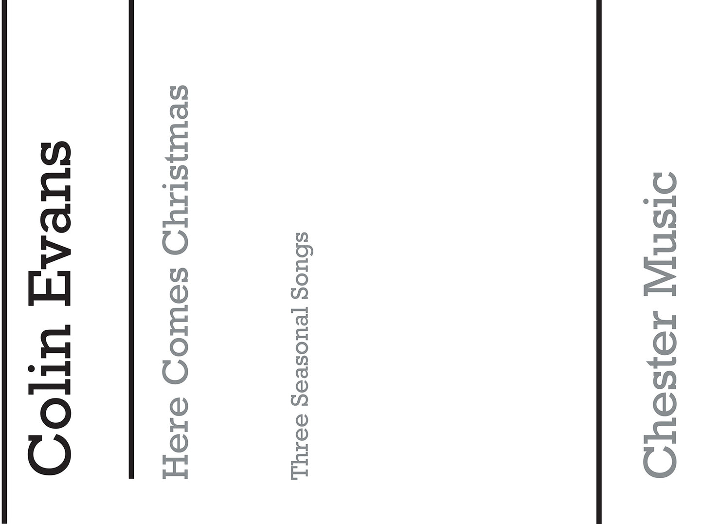 Here Comes Christmas! de Colin Evans, Livre pour voix et Piano