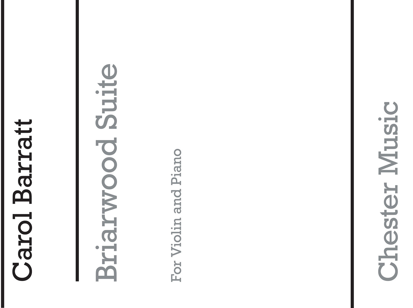 Briarwood Suite, Livre pour violon et Piano