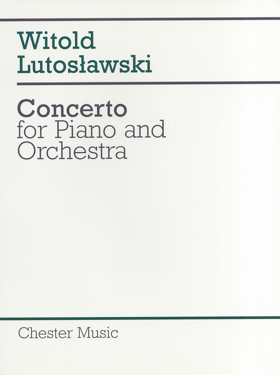 Concerto For Piano And Orchestra de Witold Lutoslawski, Partition pour orchestre et Piano