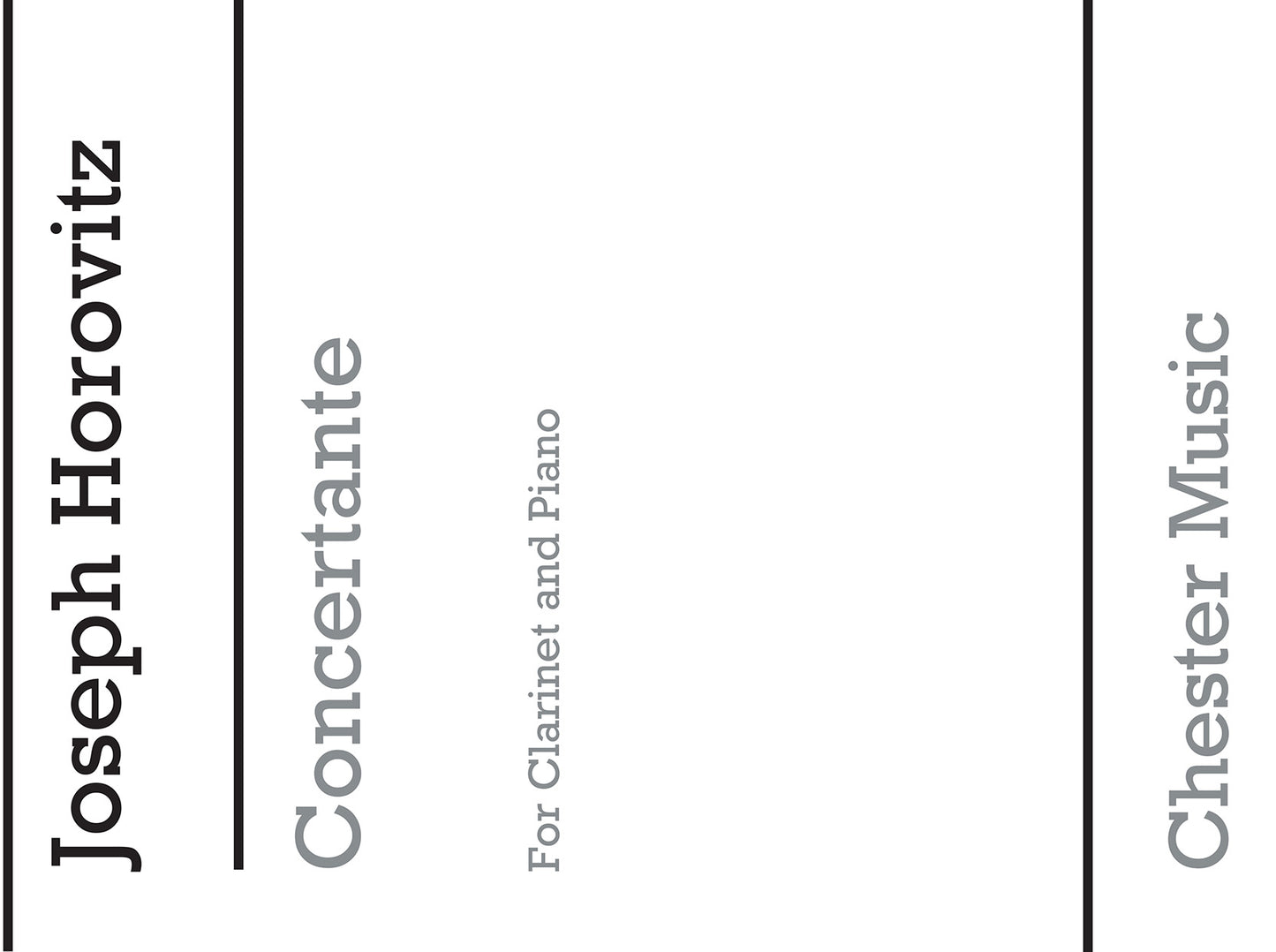 Concertante (Clarinet/Piano) de Joseph Horovitz, Livre pour clarinette et Piano