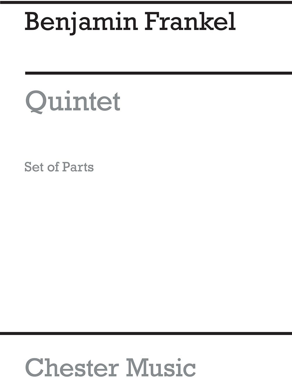 Quintet For Clarinet And String Quartet (Parts) de Benjamin Frankel, Livre pour quatuor à cordes