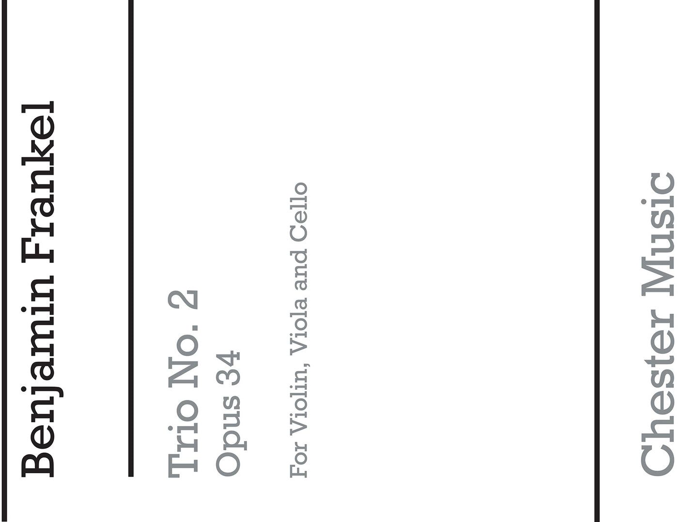 String Trio No.2 Op.34 (Parts) de Benjamin Frankel, Livre pour ensemble de chambre