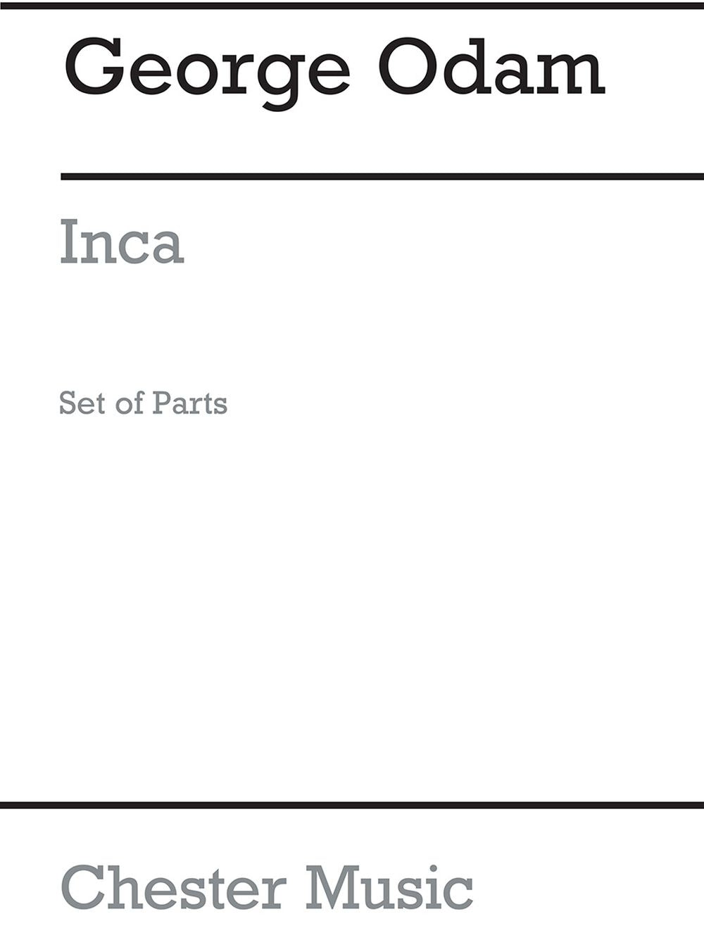 Inca Set Of Parts de George Odam, Livre