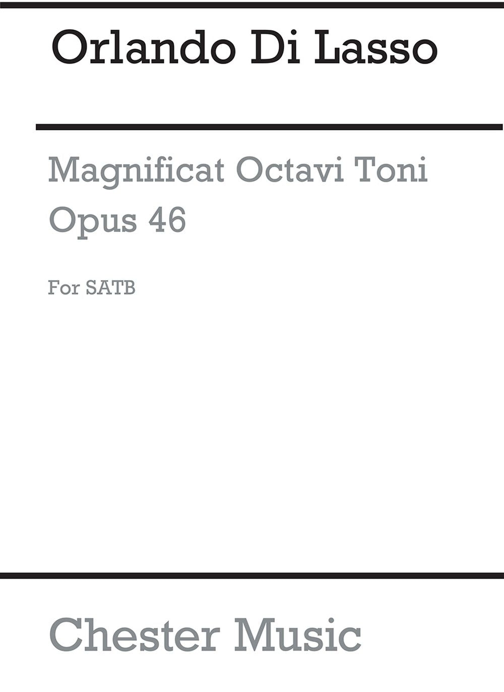Magnificat Primi Toni (Collins) de Orlando di Lasso, Partition chorale pour sATB