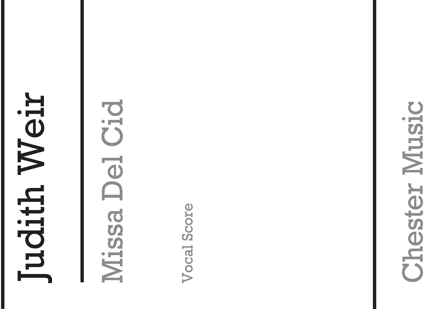 Missa Del Cid For Speaker And Chorus de Judith Weir, Livre pour sATB