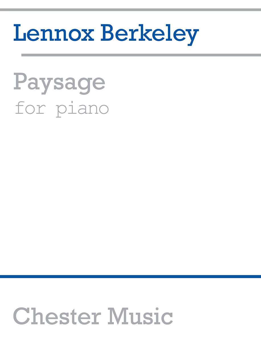 Paysage de Lennox Berkeley, Livre pour piano